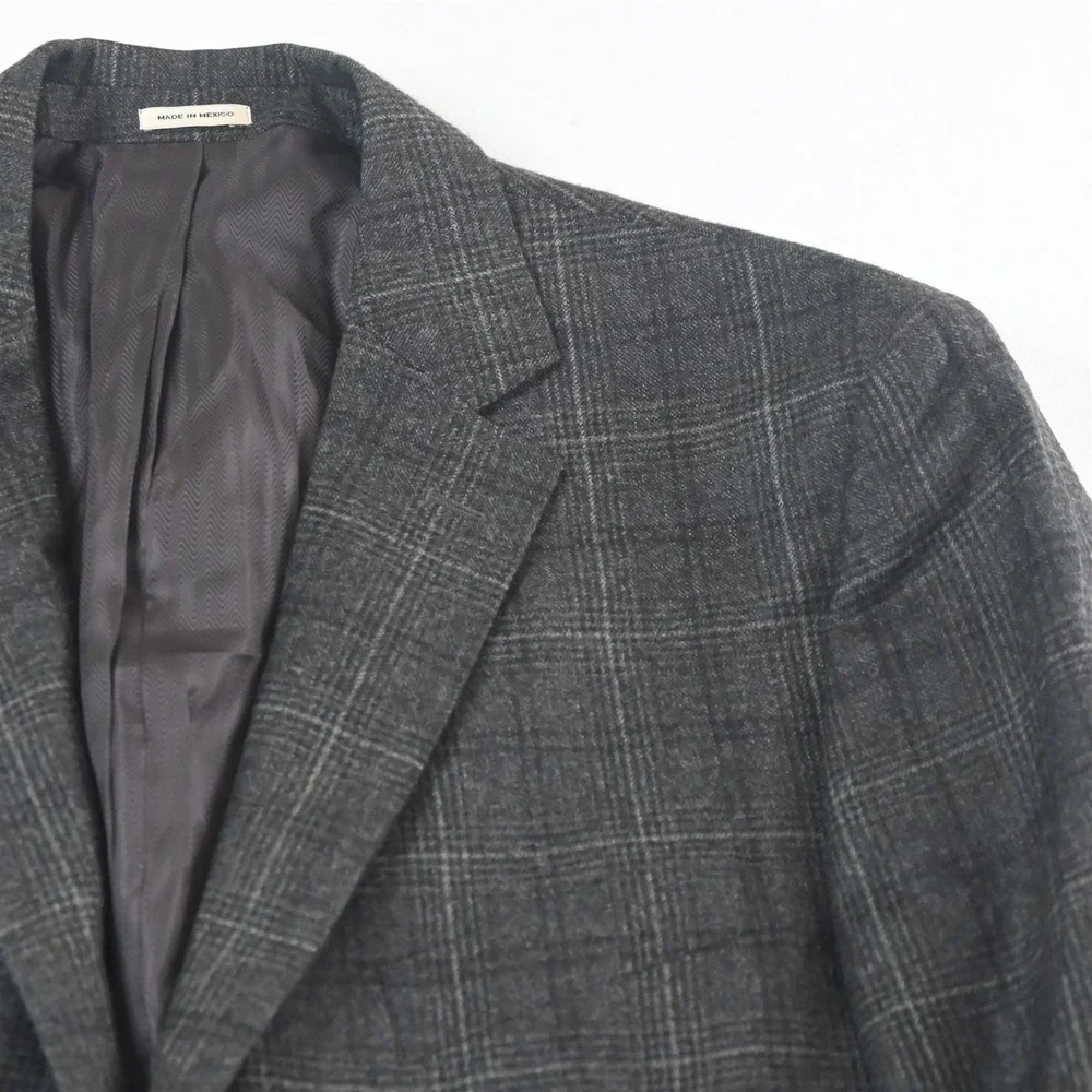 Joseph Abboud 42R Brown Flannel Reda 110s Wool Mens Blazer Jacket‎ Sport Coat